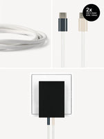 USB-C Ladegerät 65W + 2x USB-C Kabel (Midnight+Dune)