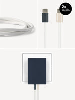 USB-C Ladegerät 65W + 2x USB-C Kabel (Midnight+Dune)
