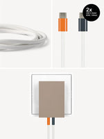 USB-C Ladegerät 65W + 2x USB-C Kabel (Autumn+Midnight)
