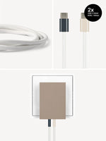 USB-C Ladegerät 65W + 2x USB-C Kabel (Midnight+Dune)