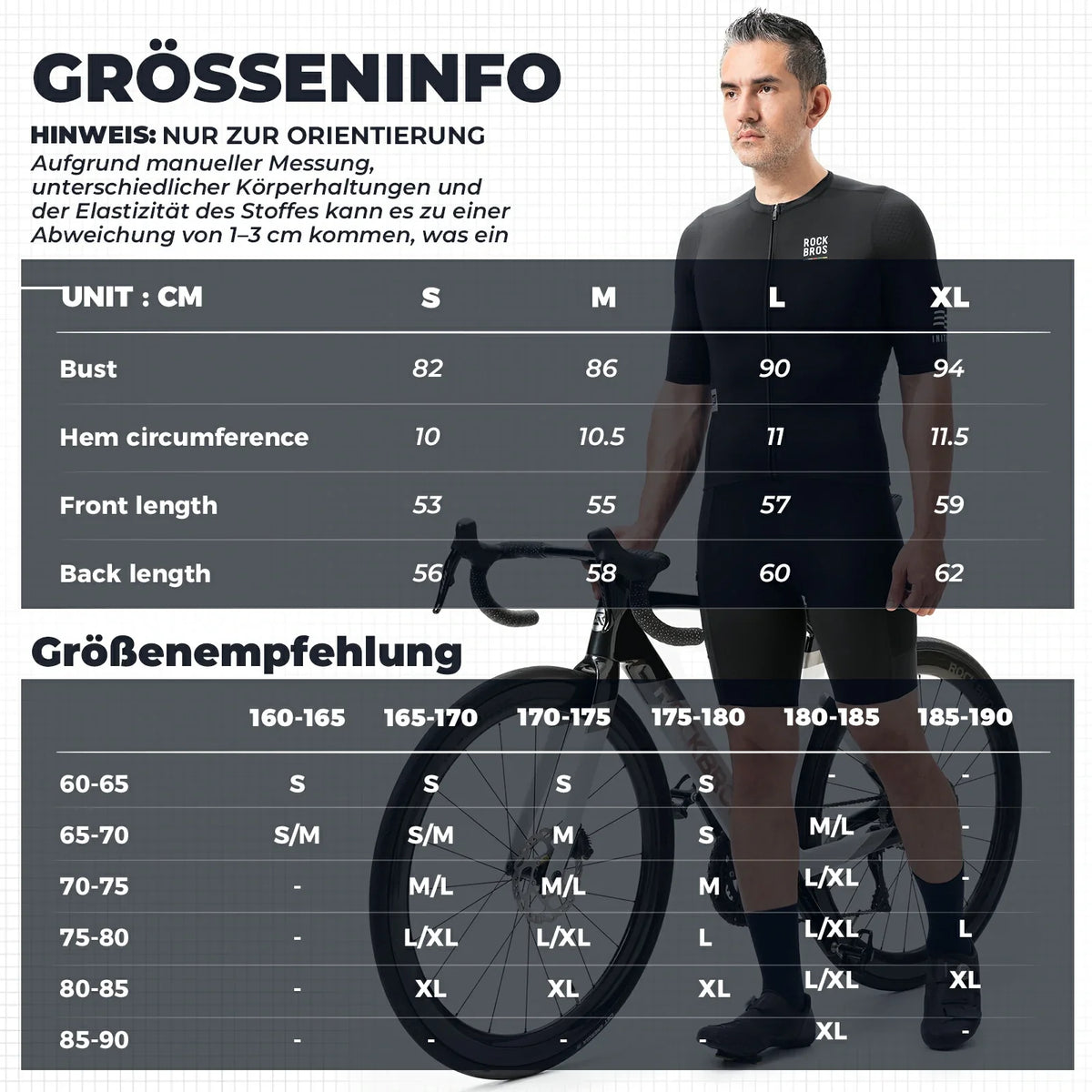ROAD TO SKY Herren Radtrikot Kurzarm mit Taschen