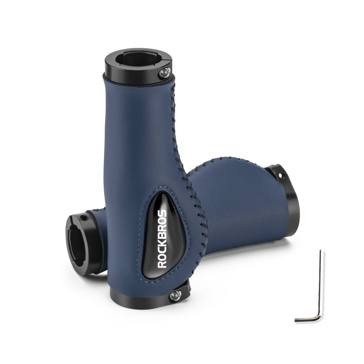 ROCKBROS Fahrradgriffe Ledergriffe für Lenker mit 22,2 mm Durchmesser