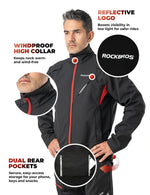 ROCKBROS Winter Jacke / Hose Herren Windschutz Radsportanzug
