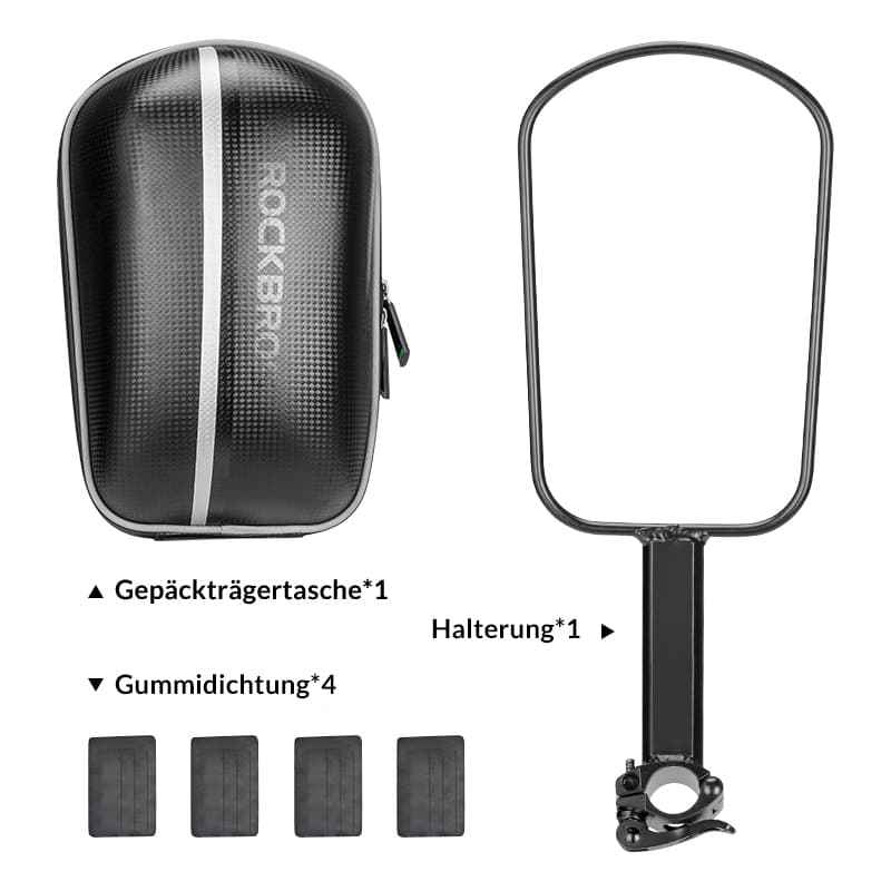 Gepäckträgertasche Wasserfest Schnellspanner Design mit Halterung