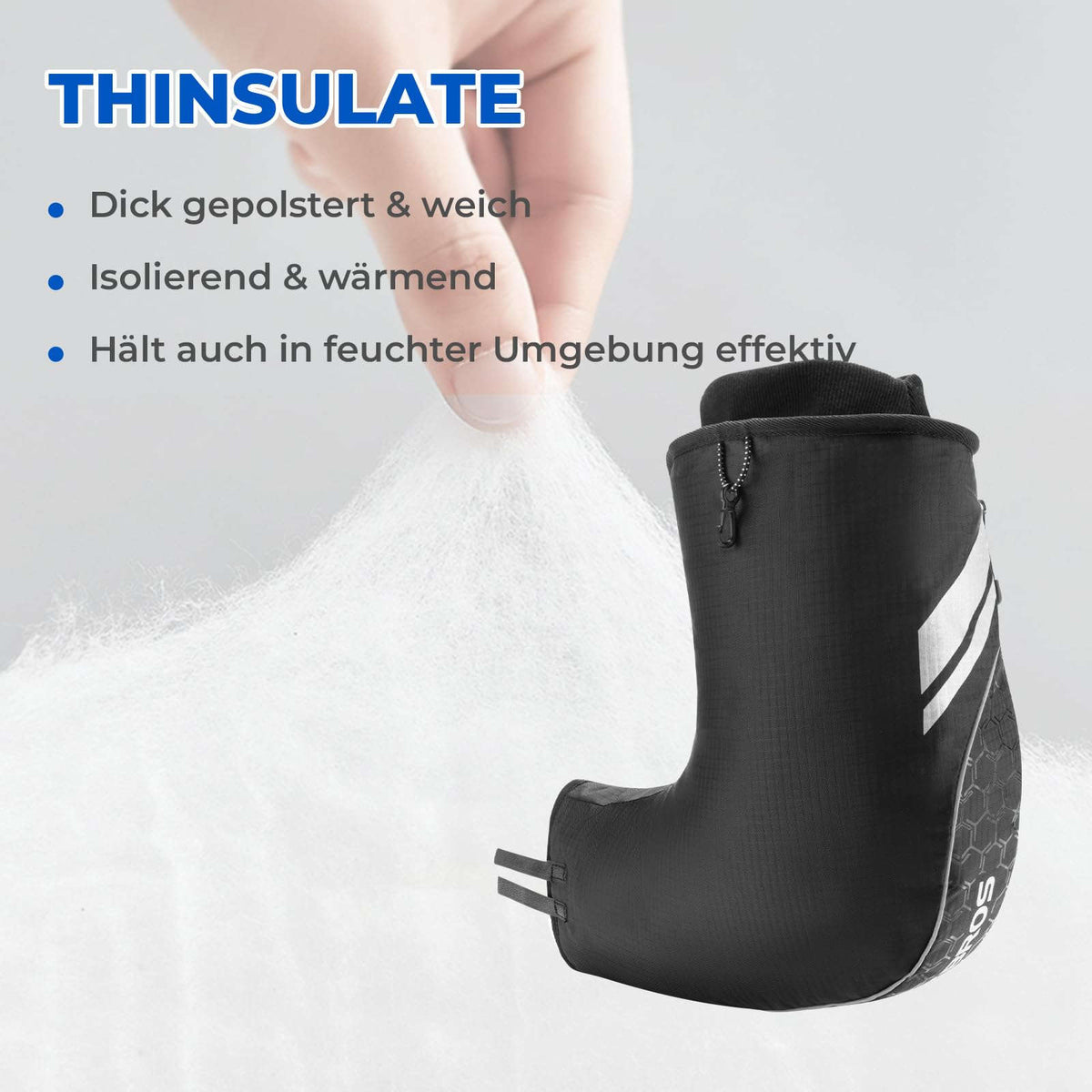 ROCKBROS Lenkerstulpen Lenker Gefüttert Abdichtung Handschuhe Schwarz