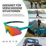 Polarisierte Fahrradbrille mit 4 Wechselgläsern