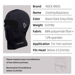 ROCKBROS Sturmhaube Bandana UPF 50+ Elastisch Multifunktionstuch Unisex