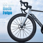 ROCKBROS T700 Carbon Laufradsatz 55mm Scheibenbremse Steckachse Laufrad Set für Rennrad Inklusive Vakuum-Reifenkissen