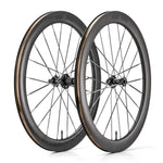 ROCKBROS T700 Carbon Laufradsatz 55mm Scheibenbremse Steckachse Laufrad Set für Rennrad Inklusive Vakuum-Reifenkissen