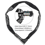 ROCKBROS Zahlenschloss mit 4-stelligem Zahlencode 96 cm Länge