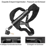 ROCKBROS Zahlenschloss mit 4-stelligem Zahlencode 96 cm Länge