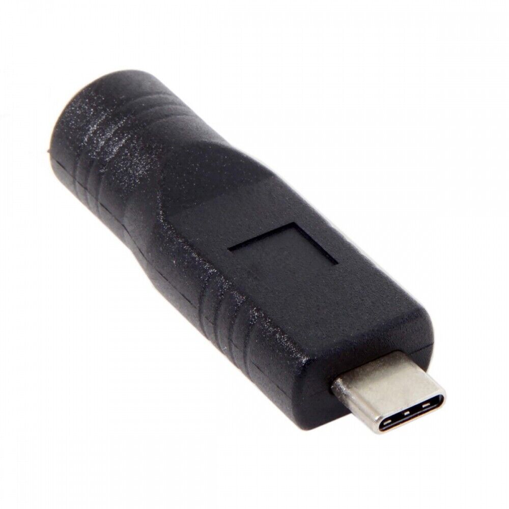 USB 3.1 Adapter Typ C Stecker zu DC 20 V 7,4 x 5,0 mm Stecker Kabel in Schwarz | System-S