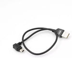 Mini USB Kabel mit 90° Winkelstecker 90 Grad links gewinkelt 30 cm | System-S