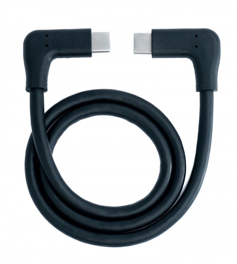 USB 3.1 Gen 2 Kabel 2 m Typ C Stecker zu Stecker 2x Winkel in Schwarz