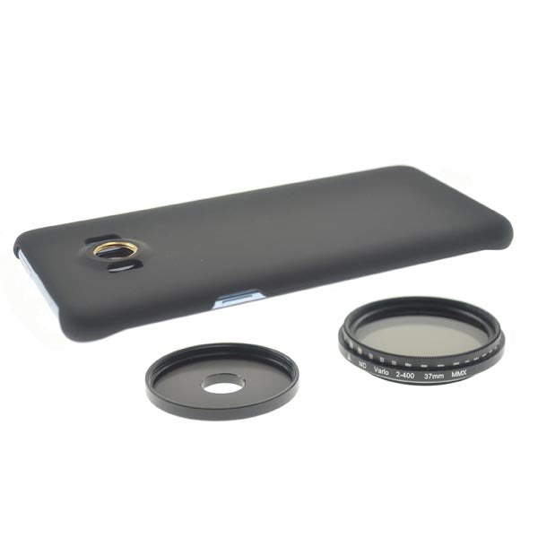 ND Filter 37 mm Neutraldichtefilter Graufilter einstellbar Hülle für Galaxy S8 | System-S