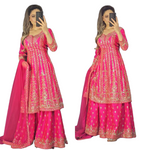 HEAVY GEORGETTE SEQUENCE WORK SHARARA SUIT IN BERLIN
