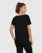 Butter-Soft Shirt mit Cut-Out – Schwarz