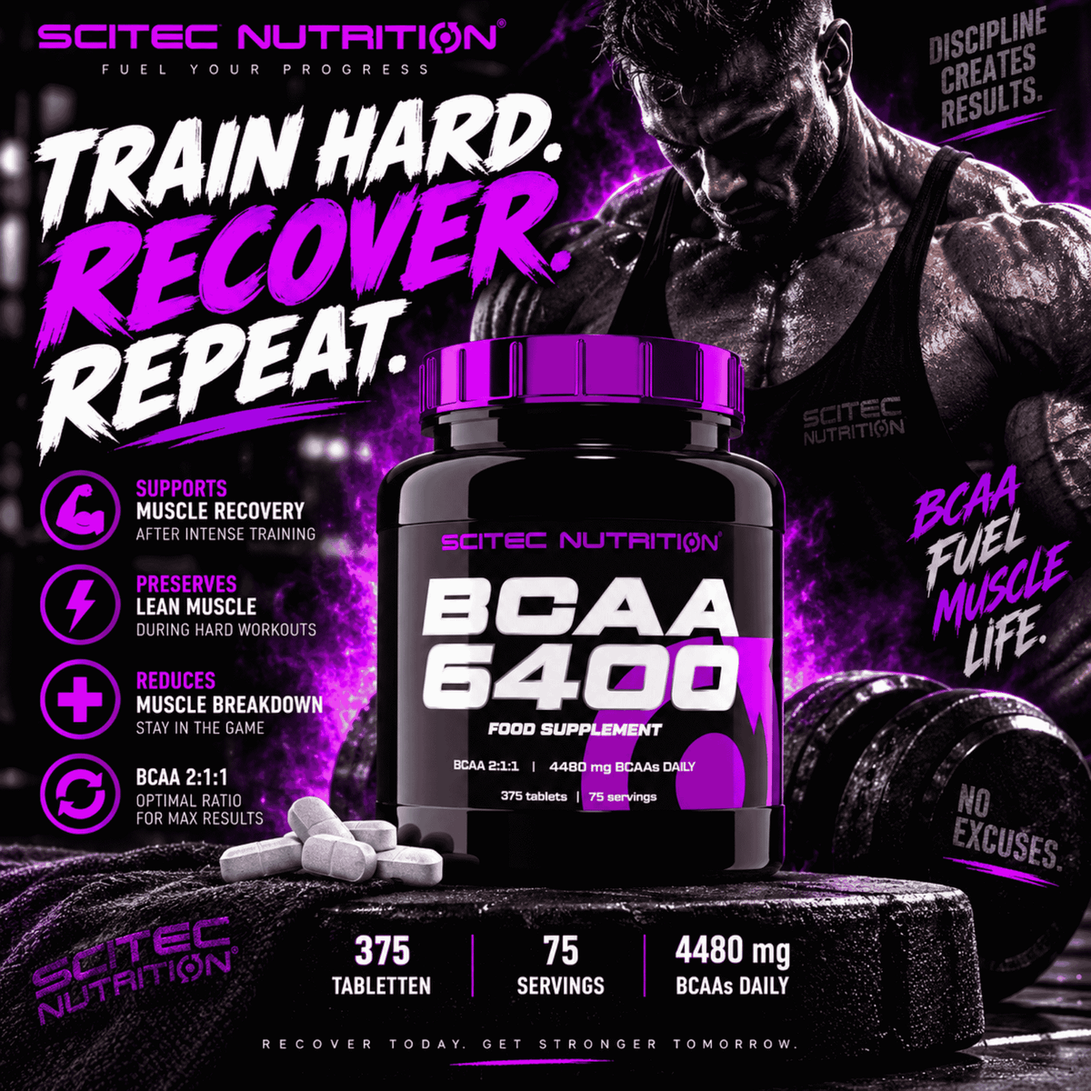 Scitec BCAA 6400 375 Tabletten