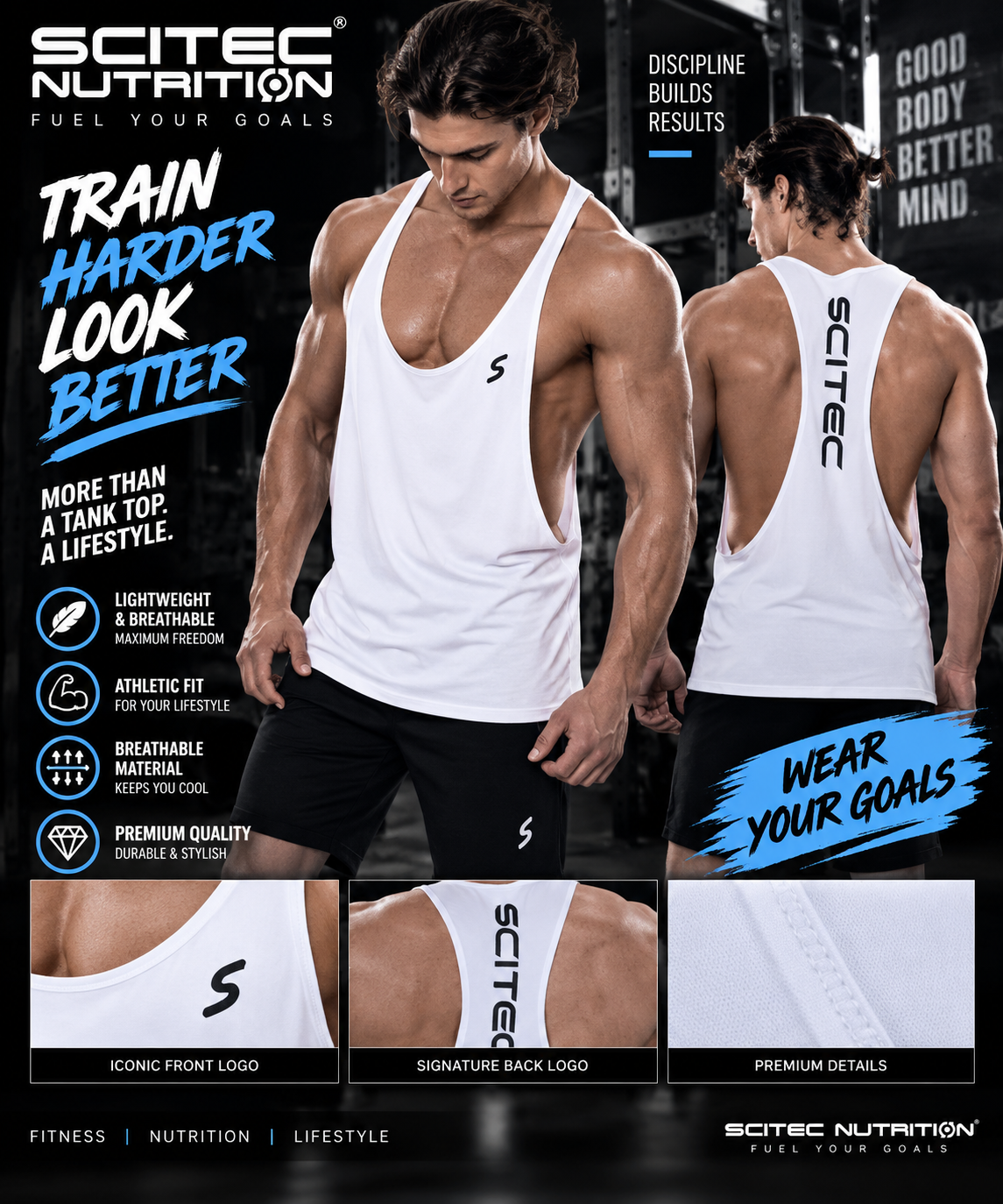 Scitec Tank Top Andorra weiß