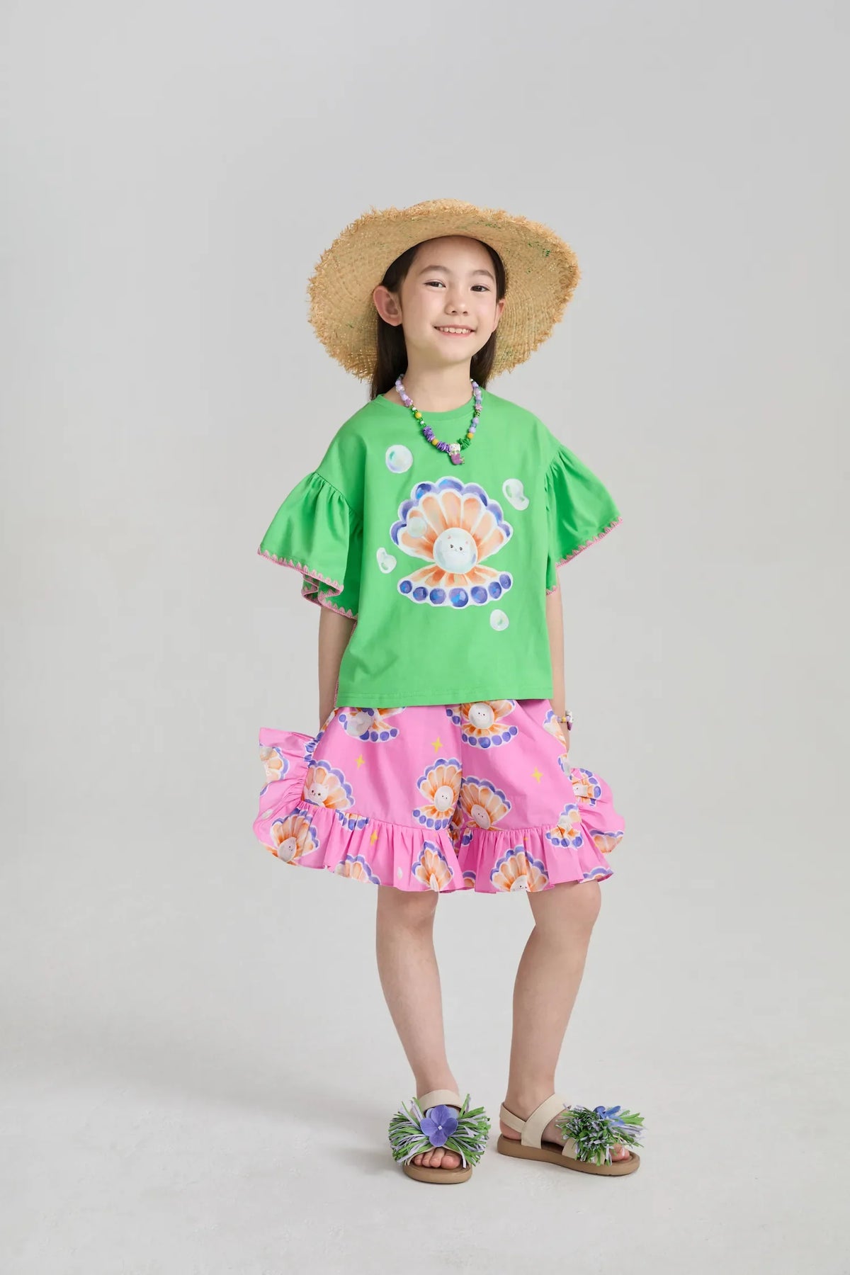 Mermaid Pearl Cat Shorts