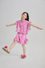 Pearl Cat Cotton Ruffle Top