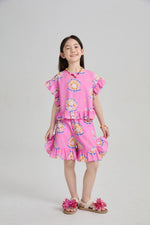 Pearl Cat Cotton Ruffle Top