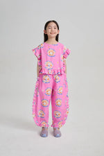 Pearl Cat Cotton Ruffle Top