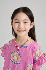 Pearl Cat Cotton Ruffle Top