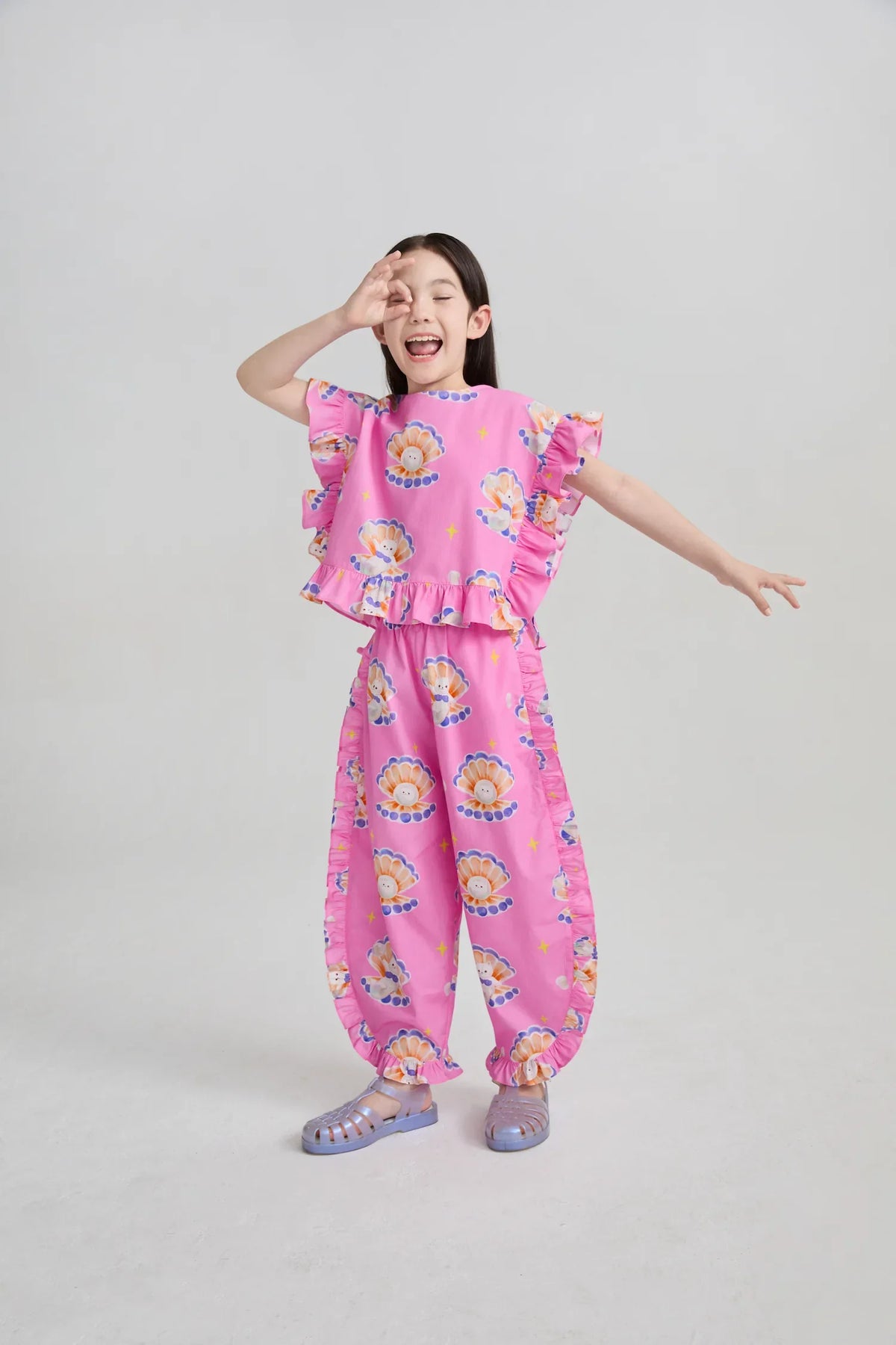 Pearl Cat Shell Print Pants