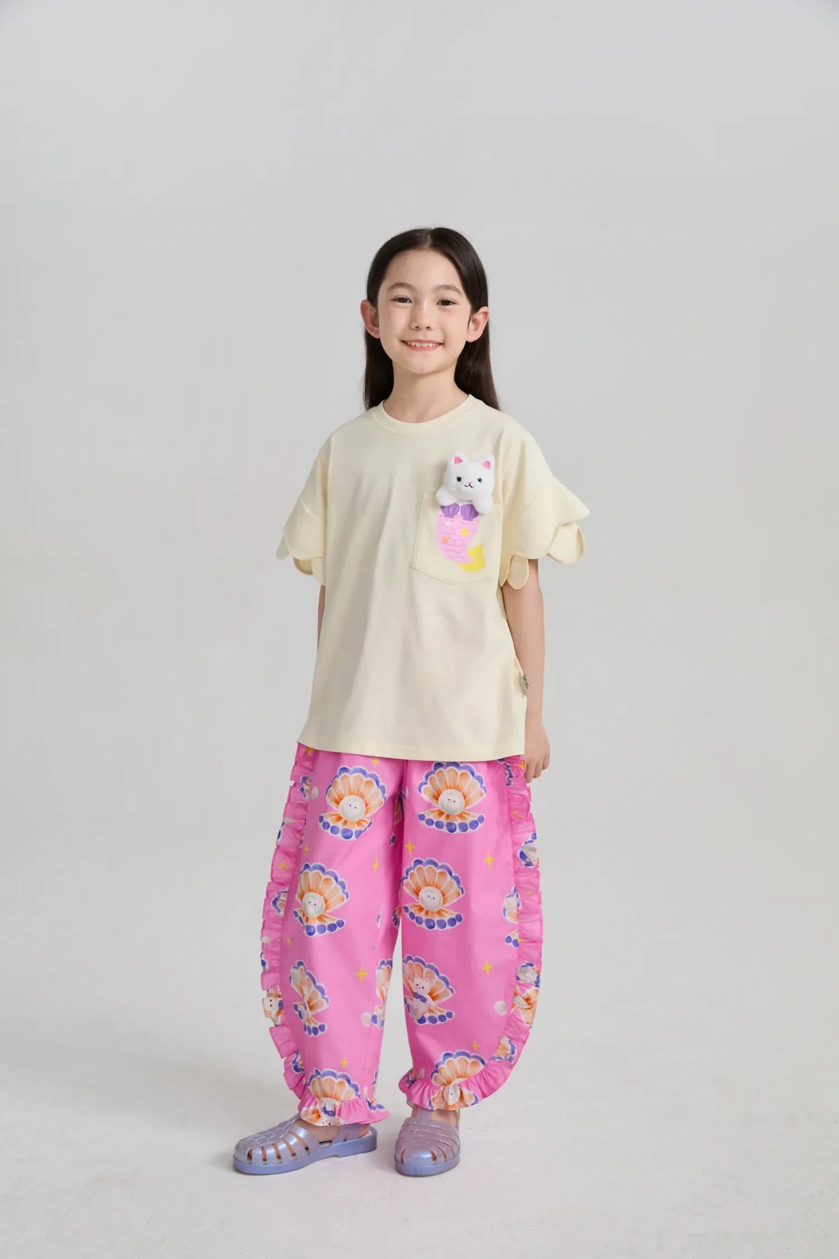 Pearl Cat Shell Print Pants
