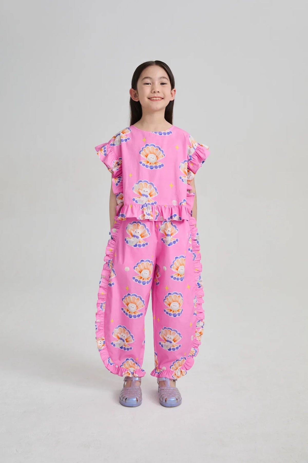 Pearl Cat Shell Print Pants