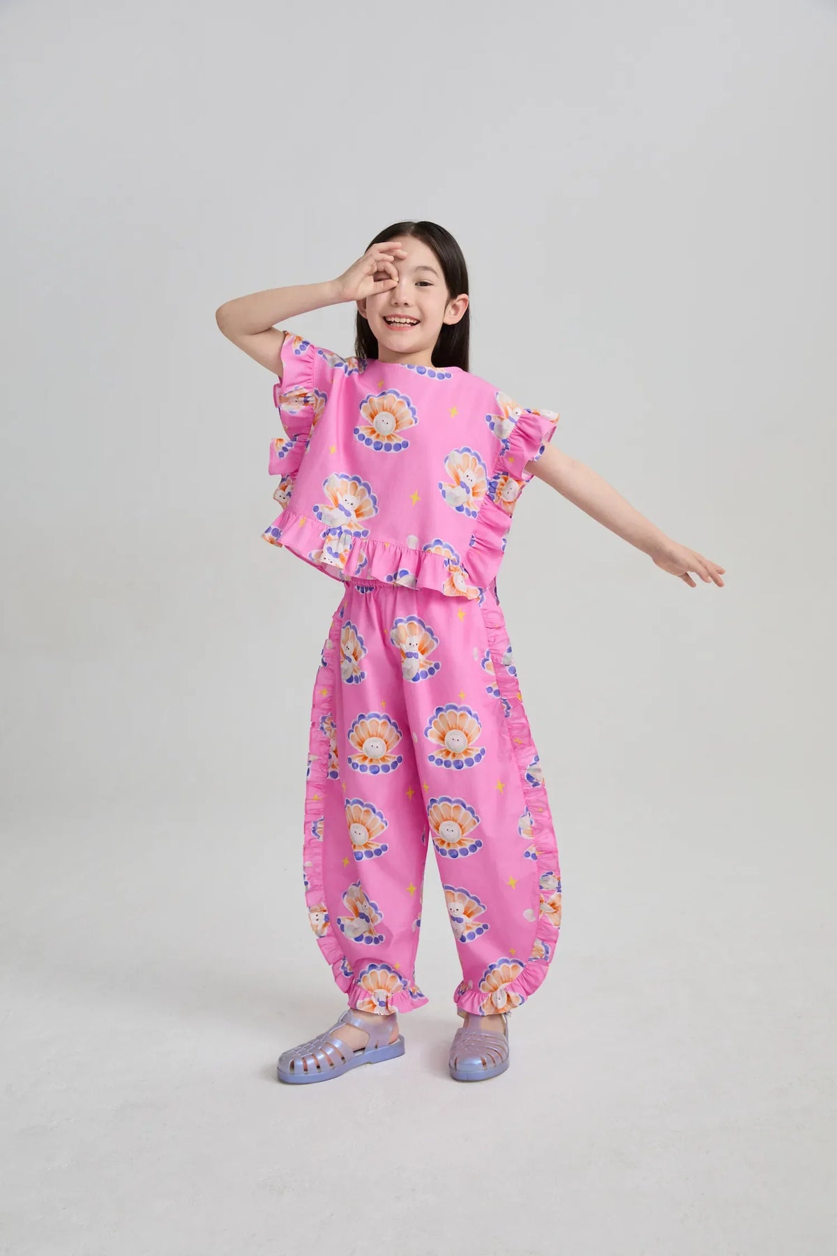 Pearl Cat Shell Print Pants