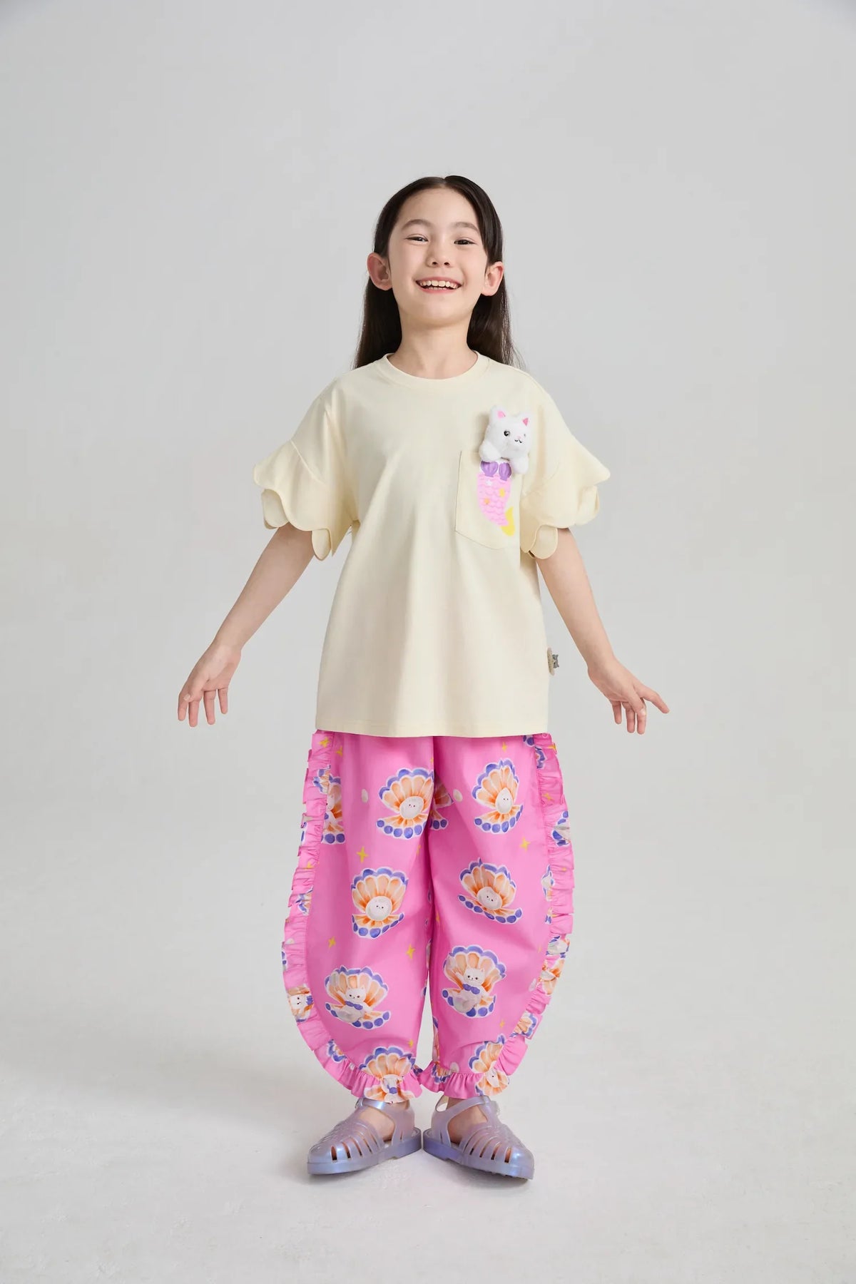 Pearl Cat Shell Print Pants