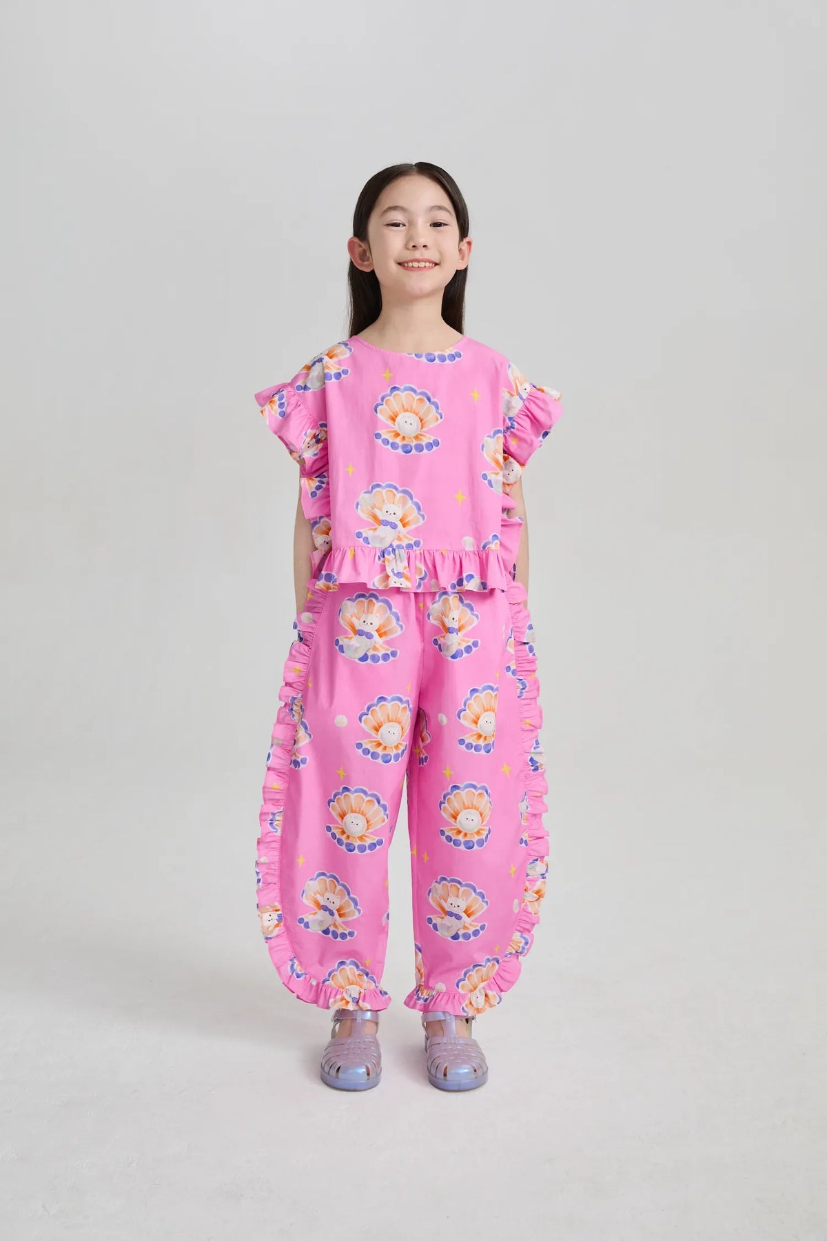 Pearl Cat Shell Print Pants