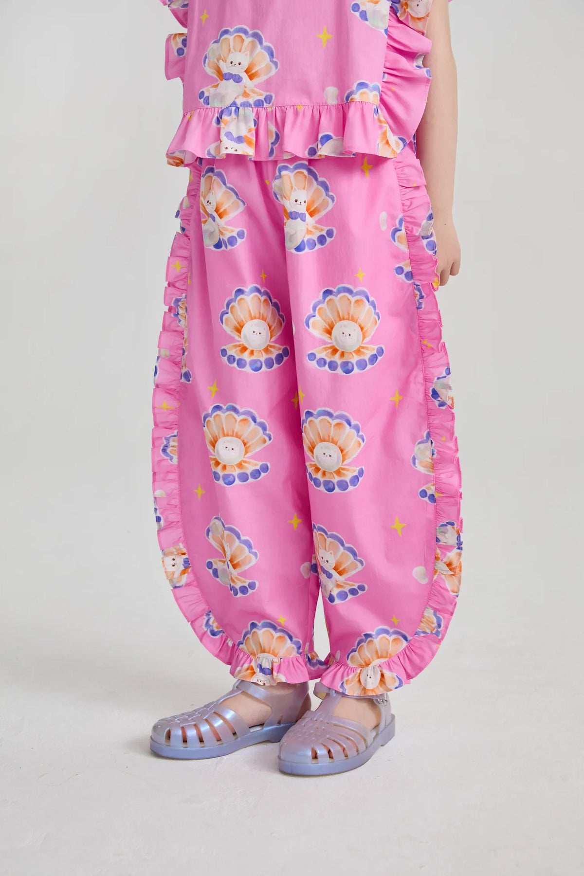 Pearl Cat Shell Print Pants