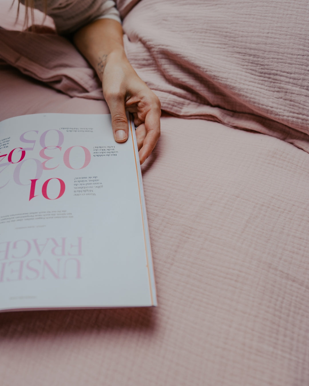 Musselin-Bettwäsche "Eliane" • Blush