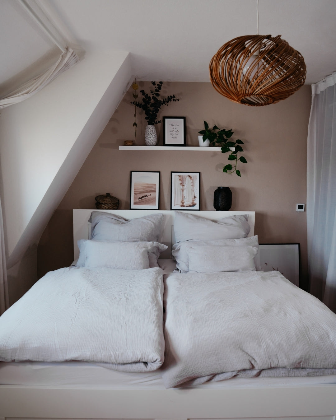Musselin-Bettwäsche "Eliane" • Light Grey