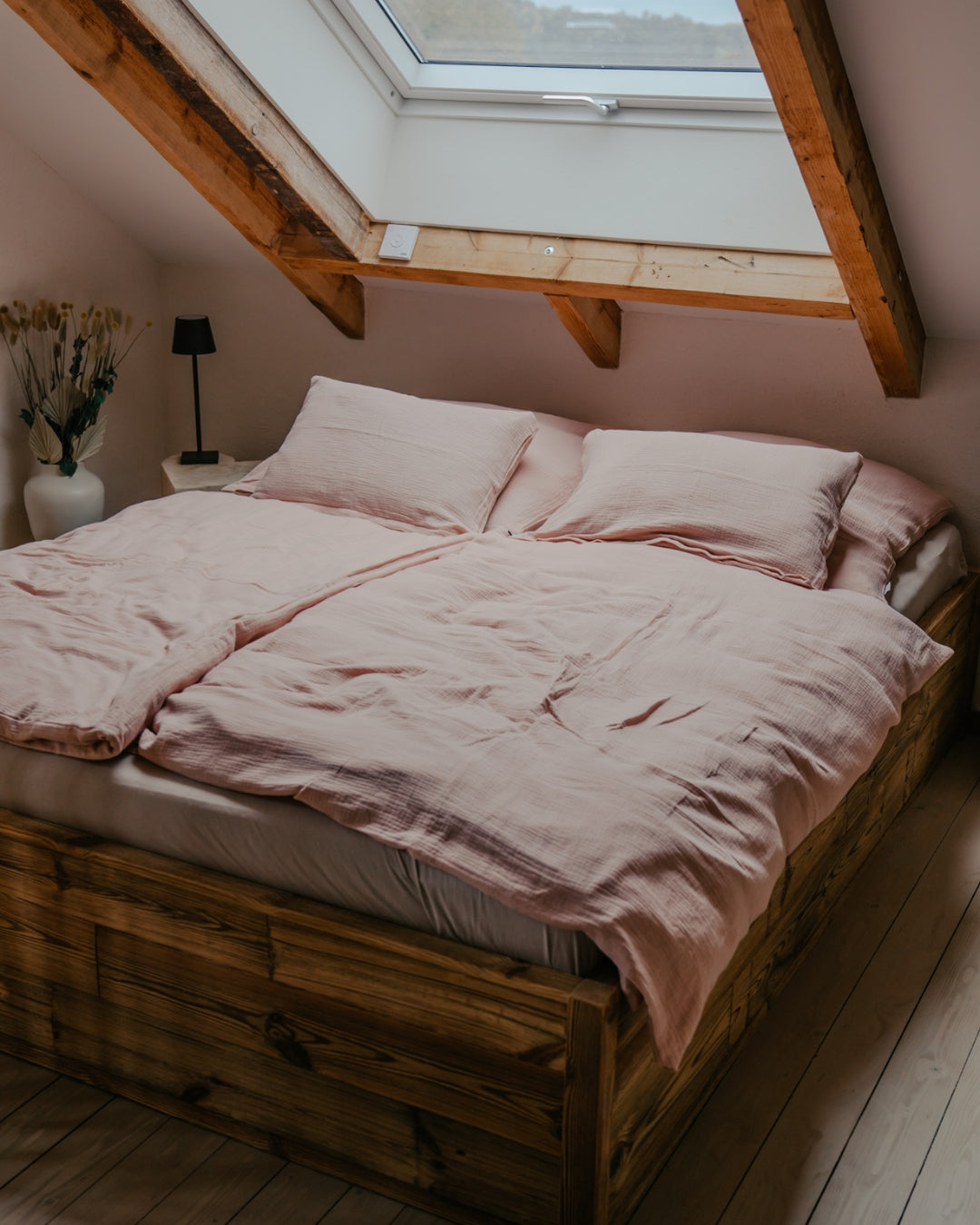 Musselin-Bettwäsche "Eliane" • Blush