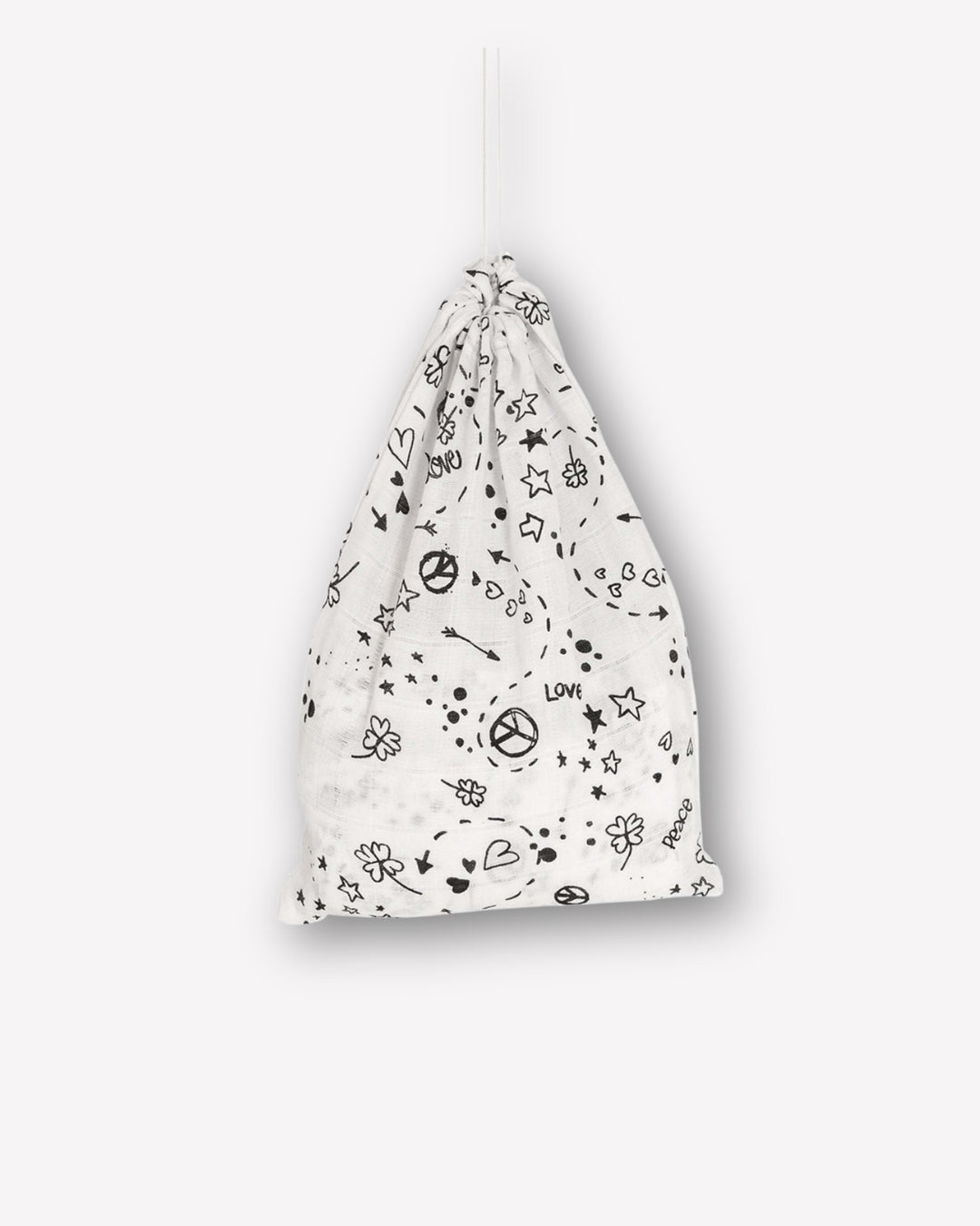 Mulltuch Bio-Baumwolle 60x60cm • Love&Peace • 2er-Set