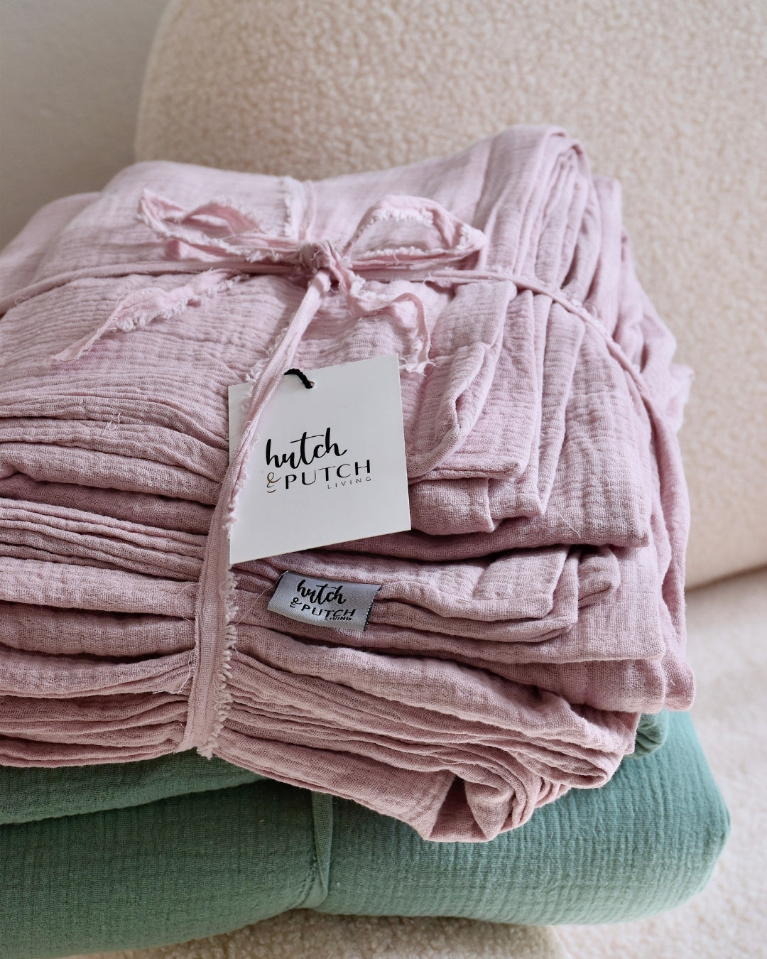 Musselin-Bettwäsche "Eliane" • Mauve
