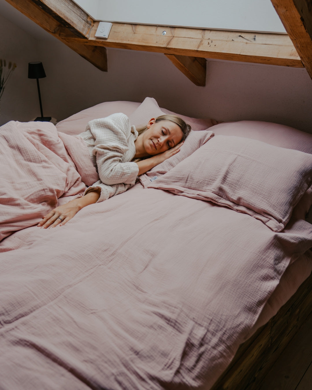 Musselin-Bettwäsche "Eliane" • Blush