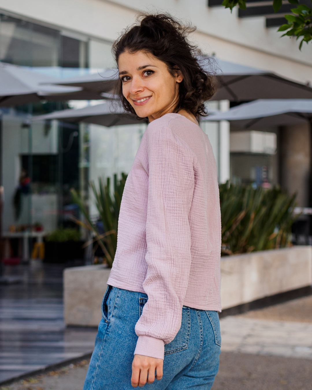 Musselin-Bluse "Jule" • mit Ballonärmeln