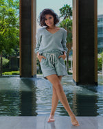Musselin-Bluse "Jule" • mit Ballonärmeln