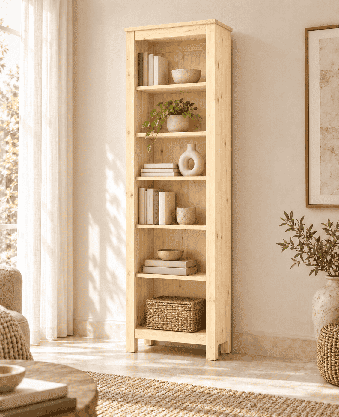 Silage Schrank 57er Premium Line aus 100% Bio Kiefer – Handgefertigter Massivholz Regalschrank