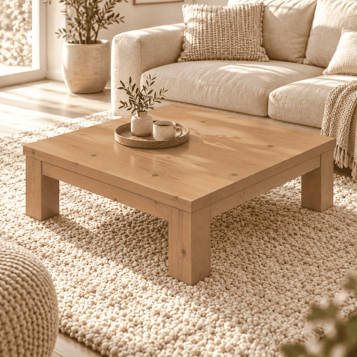 Silage Couchtisch Premium Line | Handgefertigt aus 100% Bio Kiefer Massivholz für Ihr Zuhause Namma Markt