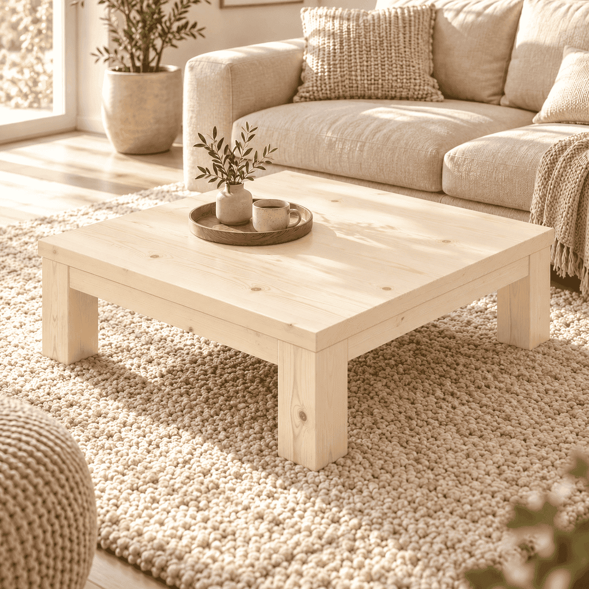Silage Couchtisch Premium Line | Handgefertigt aus 100% Bio Kiefer Massivholz für Ihr Zuhause Namma Markt