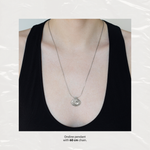 ONDINE ROUND PENDANT NECKLACE SILVER