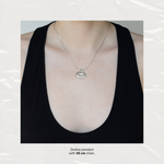ONDINE ROUND PENDANT NECKLACE SILVER