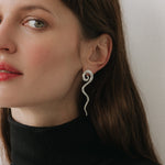 SPIRAL LONG EARRINGS MARE SILVER