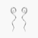 SPIRAL LONG EARRINGS MARE SILVER